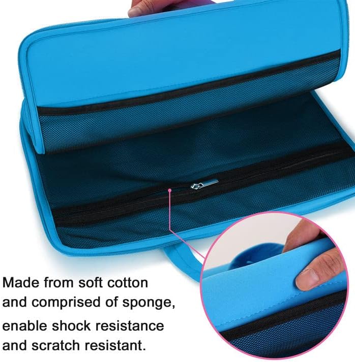 Image Protective Case for A4 Light Box, Carrying Bag Travel Storage Case Pouch Cover with Pockets, for A4 Tracing LED Light Pad Coloring Board & Laptop, Notebook, Most Tracing Light Table Blue - Image 2